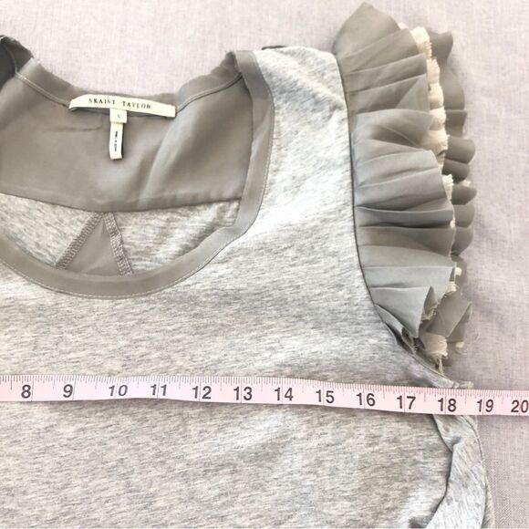 Skaist Taylor Flutter Sleeve Midi A-Line Dress in Grey Small - Picture 8 of 11